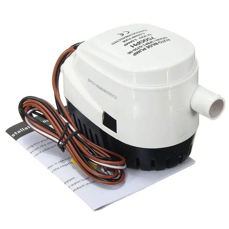 12V 750GPH Boat Marine Submersible Automatic Auto Bilge Water Pump Float Switch