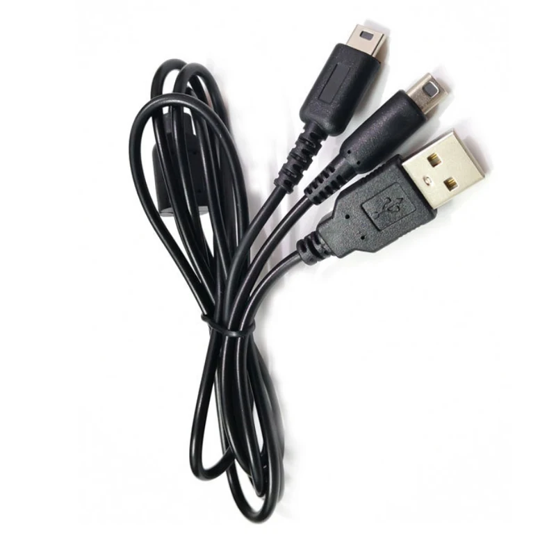 2 in 1 USB Charger Cable Charging Cord Wire for Nintendo DSi DS Lite DSL NDSL 3DS 2DS XL/LL New 3DSXL/3DSLL Game Power Line