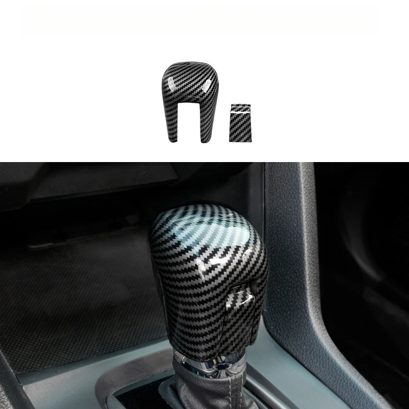For Honda Civic 10th Gen Carbon Fiber Interior Gear Shift Panel Trim Cover Sticker Decal for 2016-2021 Interior Modification