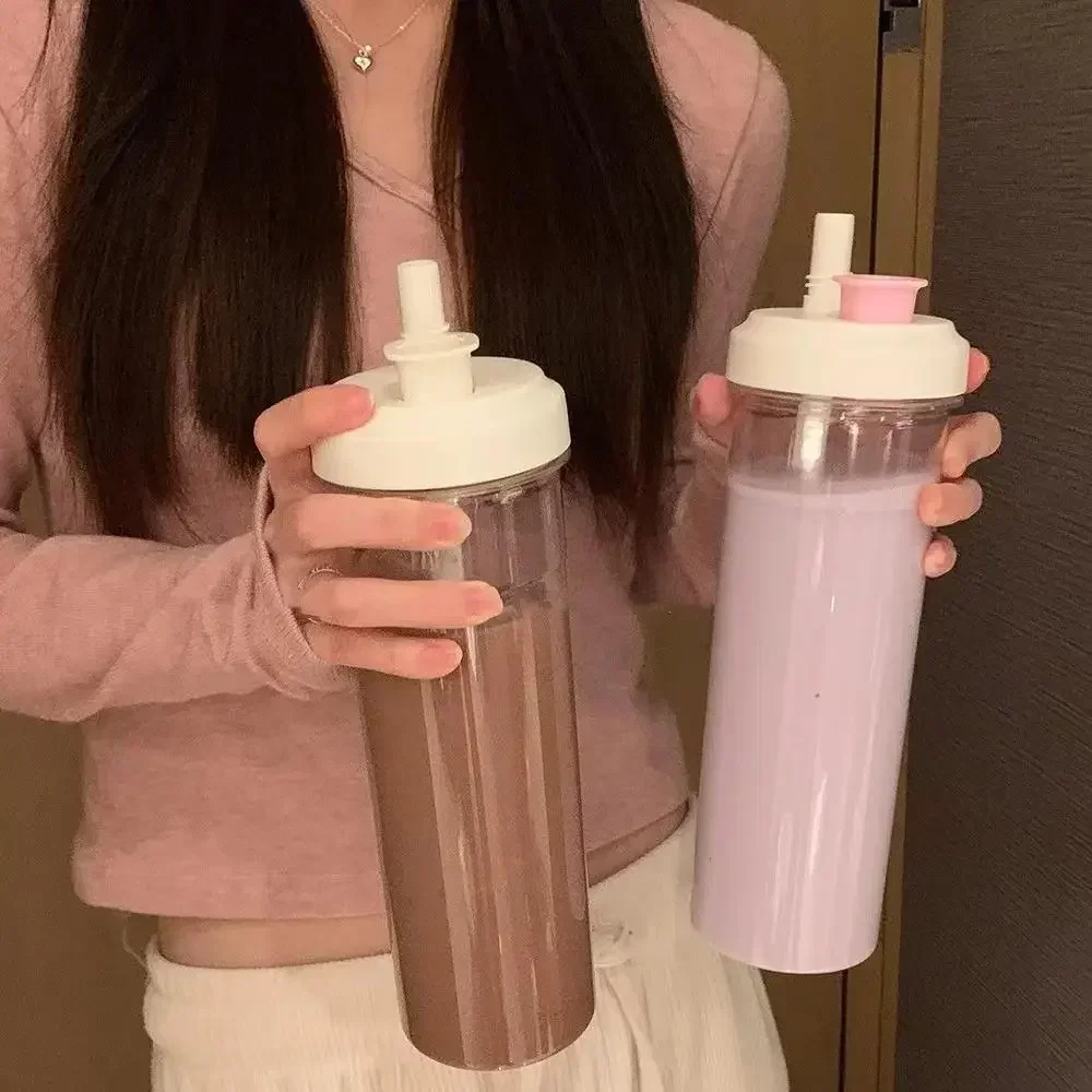 

NEW Summer Plastic Portable Bubble Tea Cup Transparent Water Bottle Juice Milk Fashion Simple Mocha Coffee Drink Cup