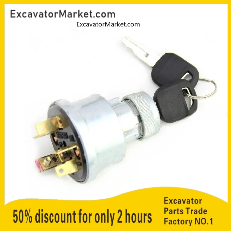 For Caterpillar Cat E200b Starter Switch Ignition Lock Ignition Switch 5 Wire Excavator Accessories Excavator Accessories