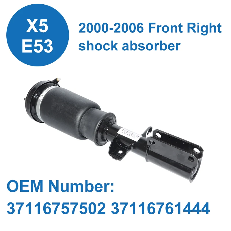 X5 E53 Front Left Right Air Shock Absorber 37116757501 37116761443 37116757502 37116761444 18 Month Warranty 2000-2006