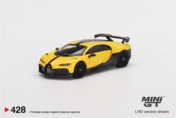 MINI GT 1:64 Bugatti Chiron Pur Sport Yellow LHD  Model Car