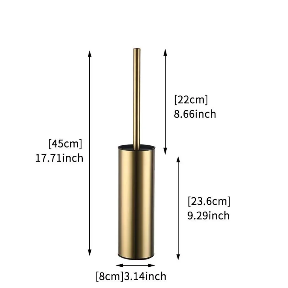 Luxury Stainless Steel Toilet Brush Holder, Floor Standing & Wall Mount with Drill Mount Option, Odor Block Design