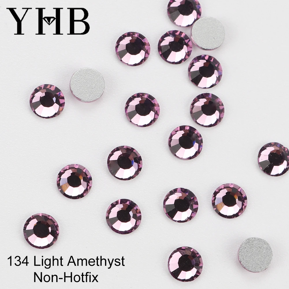 YHB 134-174 Glitter Koude Fixatie Plat Niet-Hotfix Strass Voor Tassen Nagels Stof Kledingstuk Decoratie Sieraden Accessoires