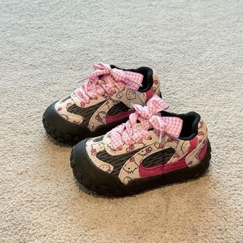 かわいいハローキティサンリオ学生かわいい漫画快適なスニーカー子供屋外ノンスリップランニングシューズギフト子供のための