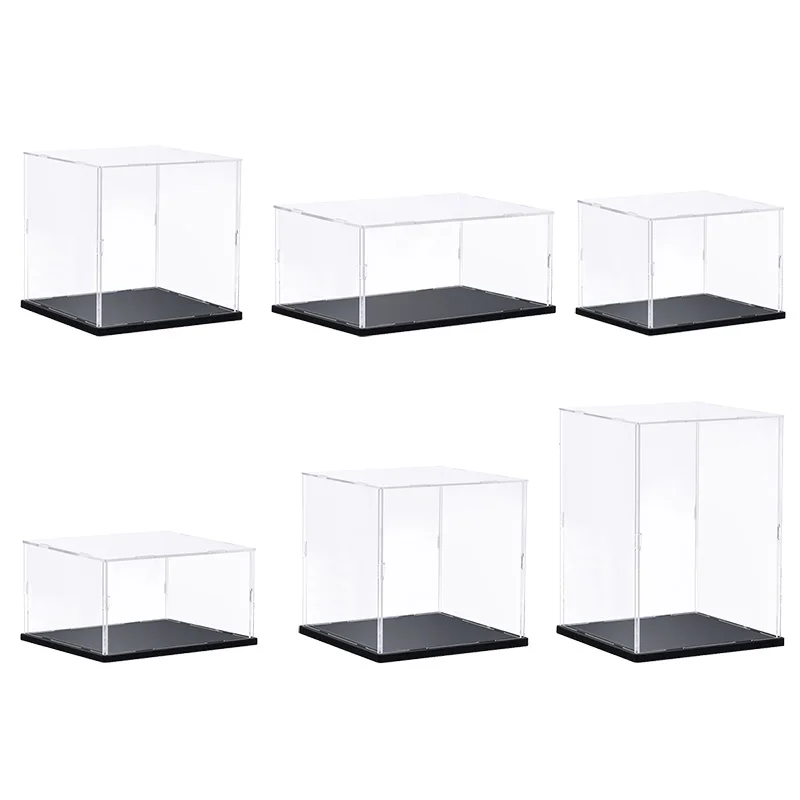 

Clear Display Case Acrylic Box Assemble Plastic Storage Box Dustproof Showcase for Collectibles Craft Action Figures Toys