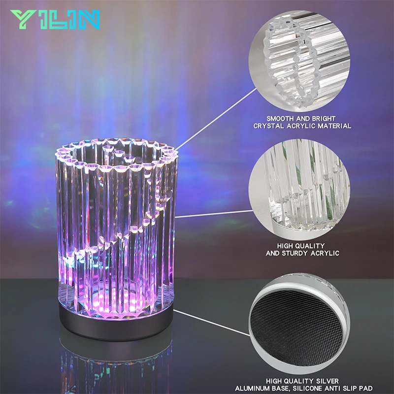 Smart LED Crystal Night Light RGB cambia colore lampada vaso APP + telecomando Modern Creative acrilico Desk Decor Light for Living