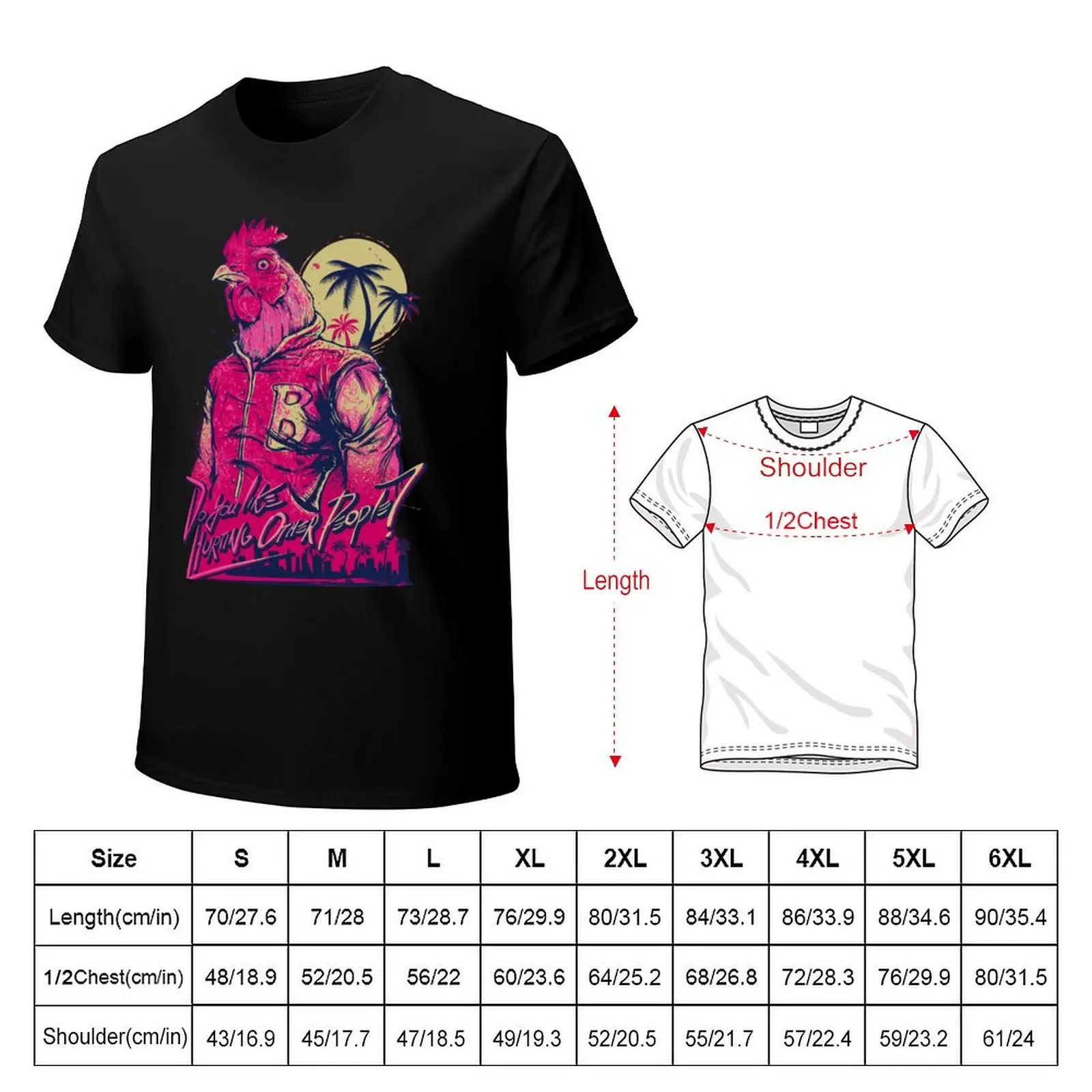 Hotline Miami - Richard T-Shirt Daily Work Short Sleeve Top