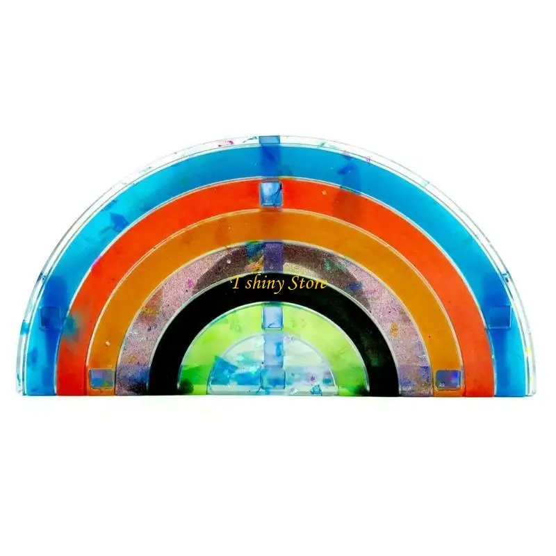 N58F Multipurpose Rainbow Pen Holder Silicone Mould Versatile Castes Set for Home and Office Decoration and Jewelry Storage