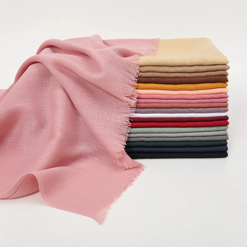 70*180cm Solid Scarf Women 33 Colors Cotton Wraps