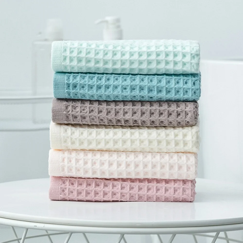 100% Cotton Waffle Weave Kitchen Dish Cloths Plaid Towel Ultra Soft Absorbent Quick Drying Face Care Magic Bathroom Sport Towels