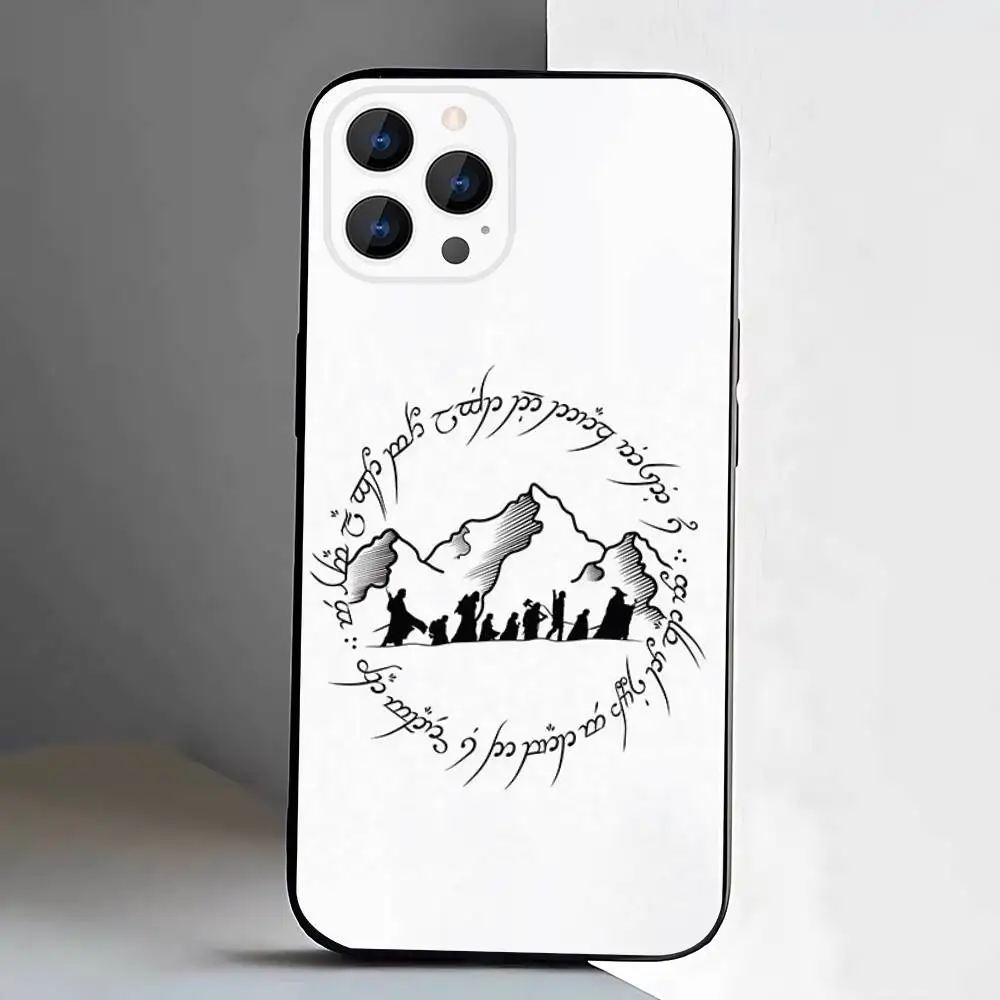 Der Herr der R-Ringe-Karten-Handyhülle für iPhone 17,16,15,14,13,12, Pro, Max, Plus, E, SE4, Air, Mini, schwarze Softbox