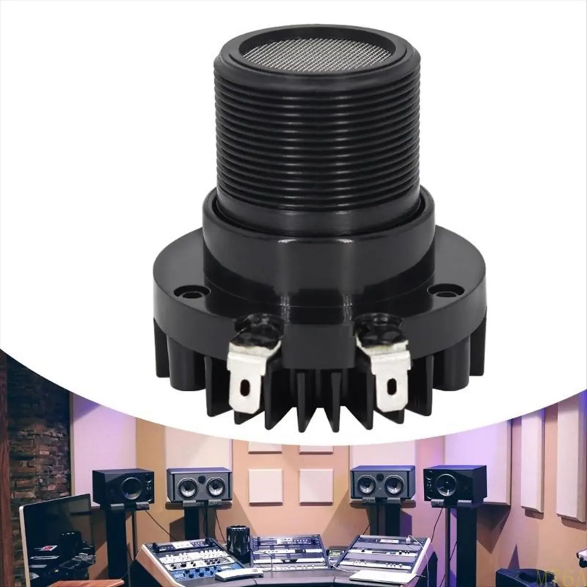 #09I Tweeter Audio,25W Diaphragm Tweeter Speaker Dynamic Horn Speaker Head (Black)