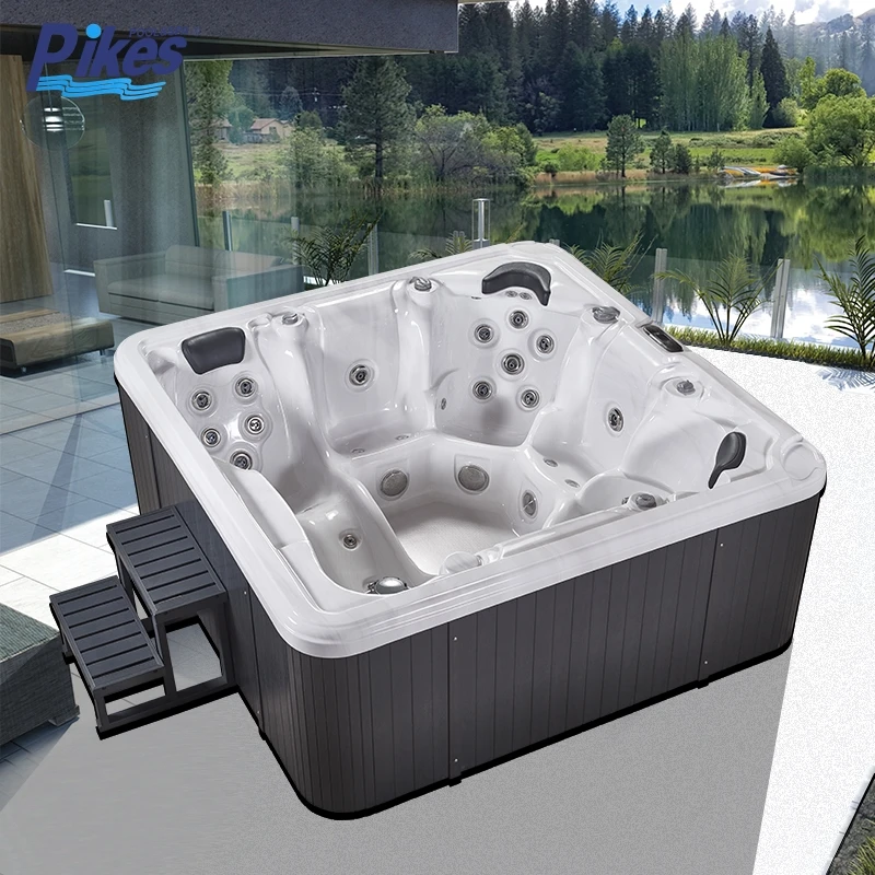 JY8016 Pikes 5 Seats + 1 Lounge Large Capacity Acrylic Whirlpool Jacuzzi Dual Drive Spa Bath With 44 Spa Sprinklers