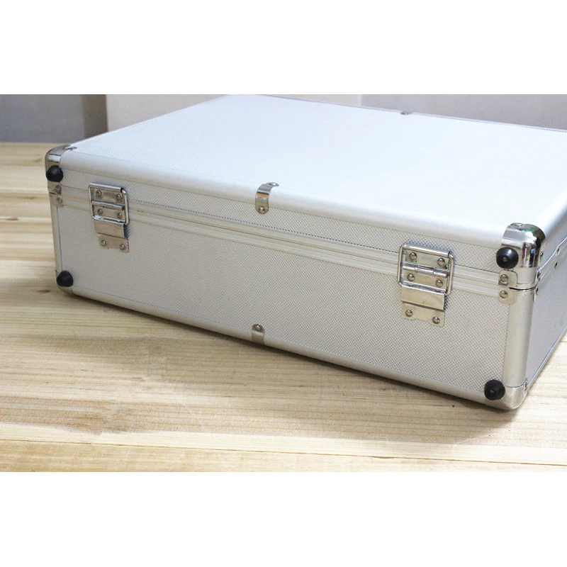 Imagem -05 - High Grade Aluminum Tool Case Strongbox Meter Box Mala File Bolsa Instrument Storage Classificando com Lock 47x35x14cm