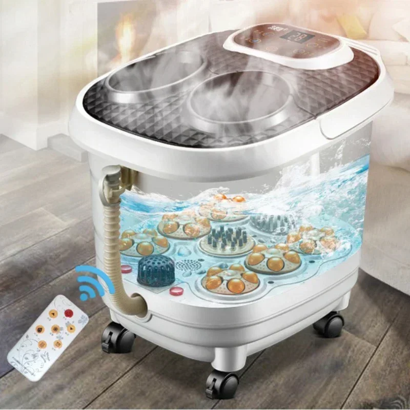 

Fumigation Foot Bath With Bubble Massage Automatic Electric Heating Foot Washing Basin Constant Temperature Foot Bath For Home