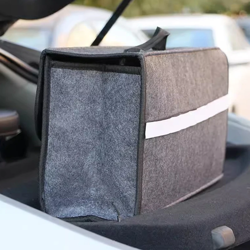 Organizador de armazenamento de bota antiderrapante cinza, ferramenta, bolsa de armazenamento de carro para porsche panamera spyder carrera macan boxster cayman cayenne 911