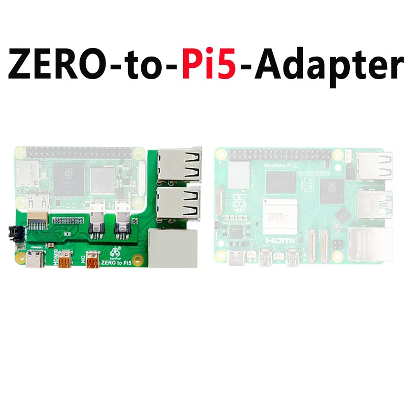 Raspberry Pi Zero 2w to Pi5 interface adapter Zero to Pi5 Expansion Board Pi0 USB HUB RJ45 HAT
