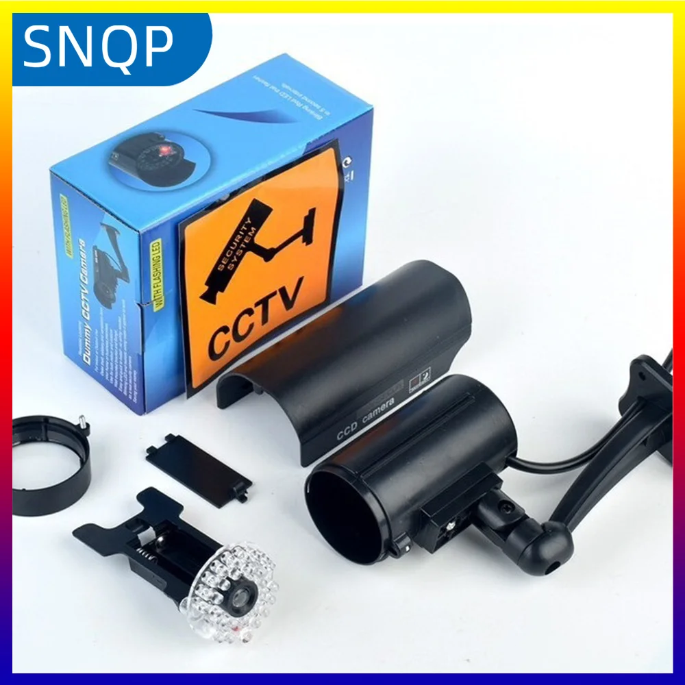 SNQP Fake Camera Dummy Waterproof Security CCTV Surveillance Camera With Flashing Red Led Light Outdoor Indoor