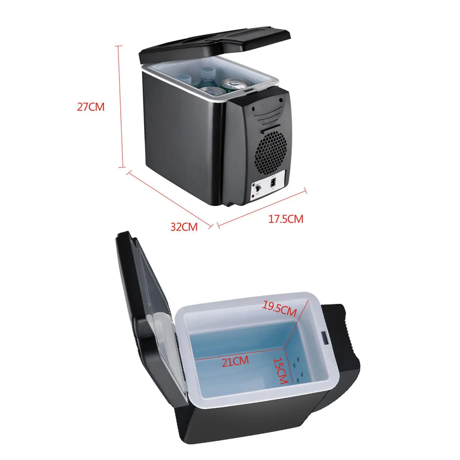 6L Mini Car Fridge Refrigerator Warmer 12V, Light Weight And Come with A Strap, Compact Size images - 6