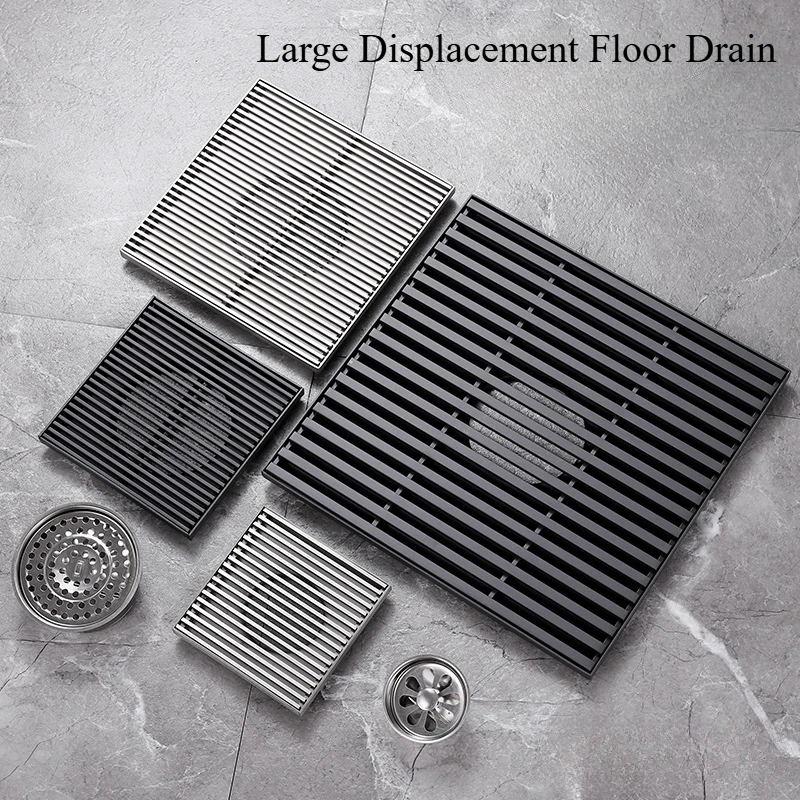 

304 Stainless Steel Floor Drain Large Displacement Garden Outdoor Courtyard Big Diameter Pipe Anti-insect Anti-odor Floor Drain