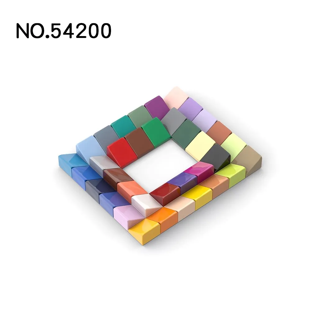 50Pcs  MOC 54200 Slope 30° 1 x 1 x 2/3 Brick Changeover Catch for High-tech Building Blocks Parts Tech Parts Toy DIY Educational