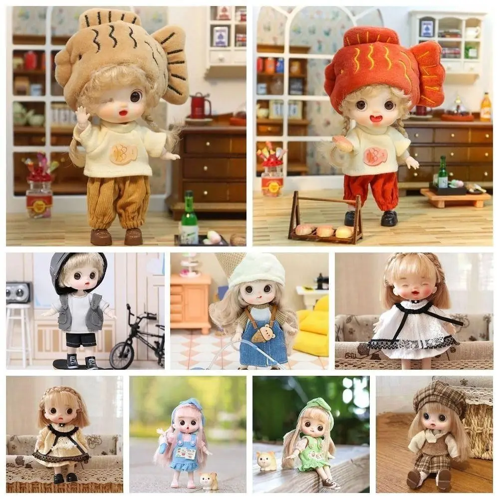 

1 szt. Akcesoria dla lalek Ob11 Bjd Doll Adjustable Anime Toy Obitsu 11 Clothes Dolls 14cm Kawaii Miniature Doll For Girls Boy