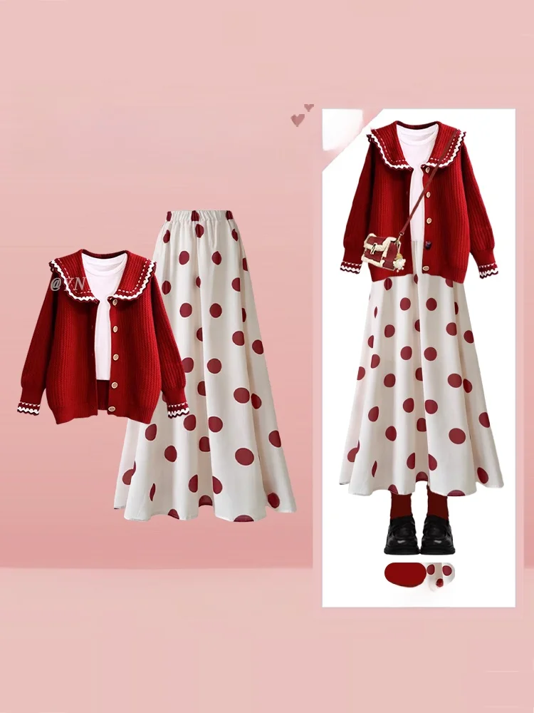 

Женский длинный свитер-кардиган свера с высокой талией, базовый комплект футболок, осень-зима Dopane Faion, повседневный комплект