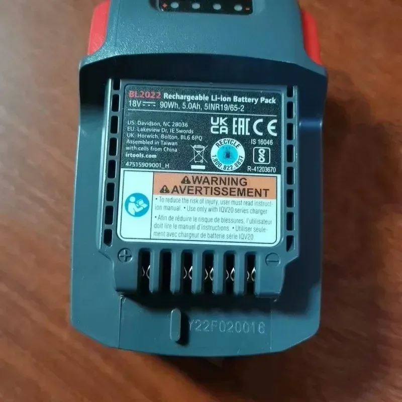 100%Original 5000mAh 2500mAh for Ingersoll Rand IQV20 20V BL2012 BL2022 40V BL4011 W5153 W7172 W7152 Power Tool Battery