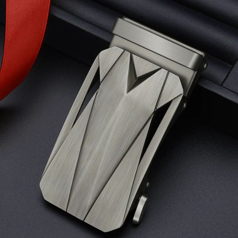 Zakelijke mannen mode automatische ratelgesp Hoge kwaliteit legering zwart voor 3,5 cm breedte riem lederen riem