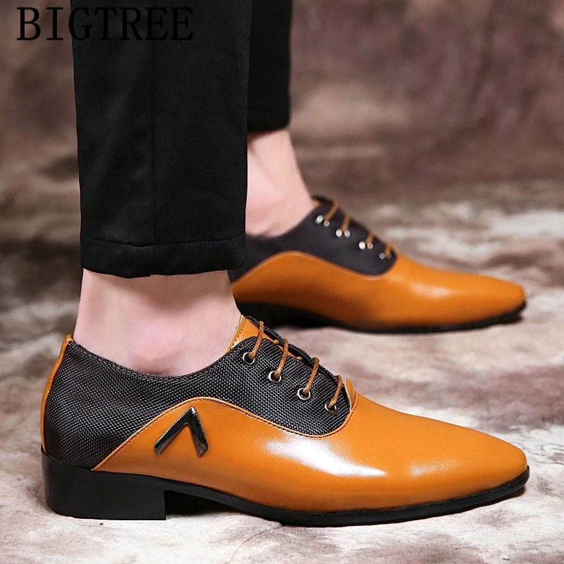 Italian Formal Shoes Mens Dress Shoes Leather Wedding Dress Man Oxford Shoes For Men Office Scarpe Uomo Eleganti Laarzen Dames image 4