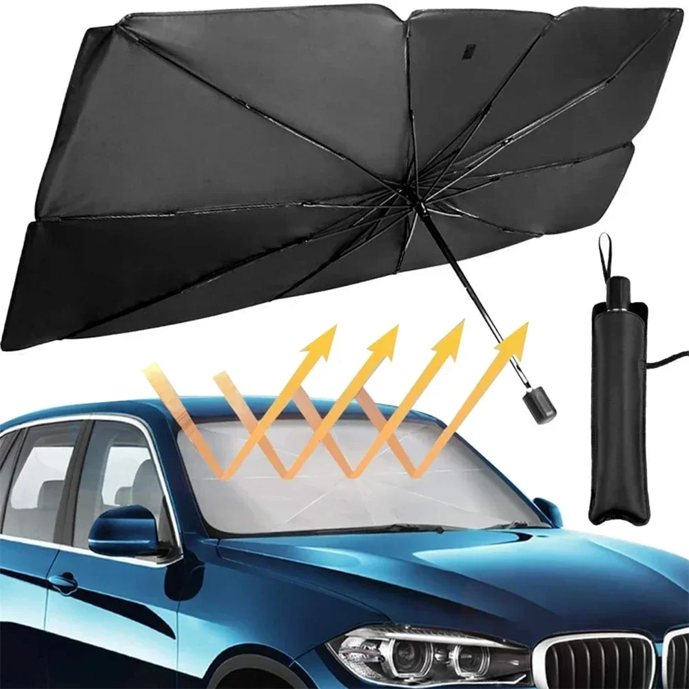 Car Front Windshield Sunshade Umbrella Summer Sun Protection Sunshade Blocking Car Interior Cooling Supplies