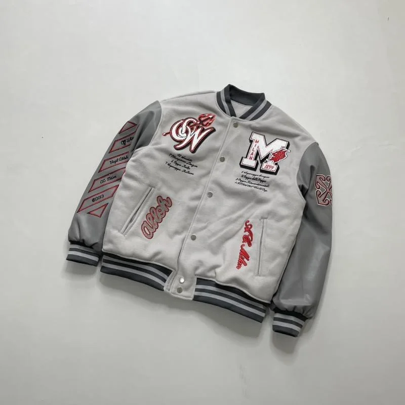 Autumn and Spring New Fashion Trend American Vintage Embroidered Baseball Jacket Men's Casual Loose Sports High Quality Top