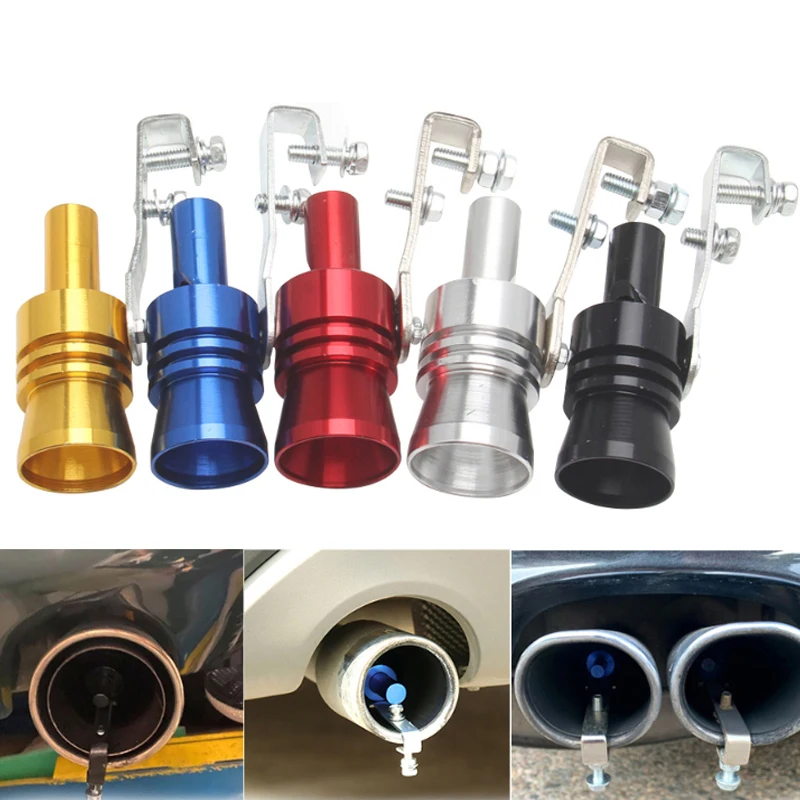 Universal Aluminum Sound Simulator Car Turbo Sound Whistle S M L XL Vehicle Tuning Device Exhaust Pipe Turbo Sound Whistle Car