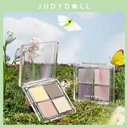 New Update! Judydoll Eye Shadow Palette 4 Colors Eyeshadow Matte Shimmer Diamond Portable Long Lasting Waterproof Eye Makeup