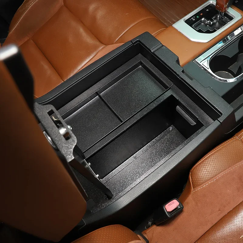 

For Toyota Tundra 2014-2021 Car Armrest Box Safe Combination Lock Storage Box Carbon Steel Interior Accessories