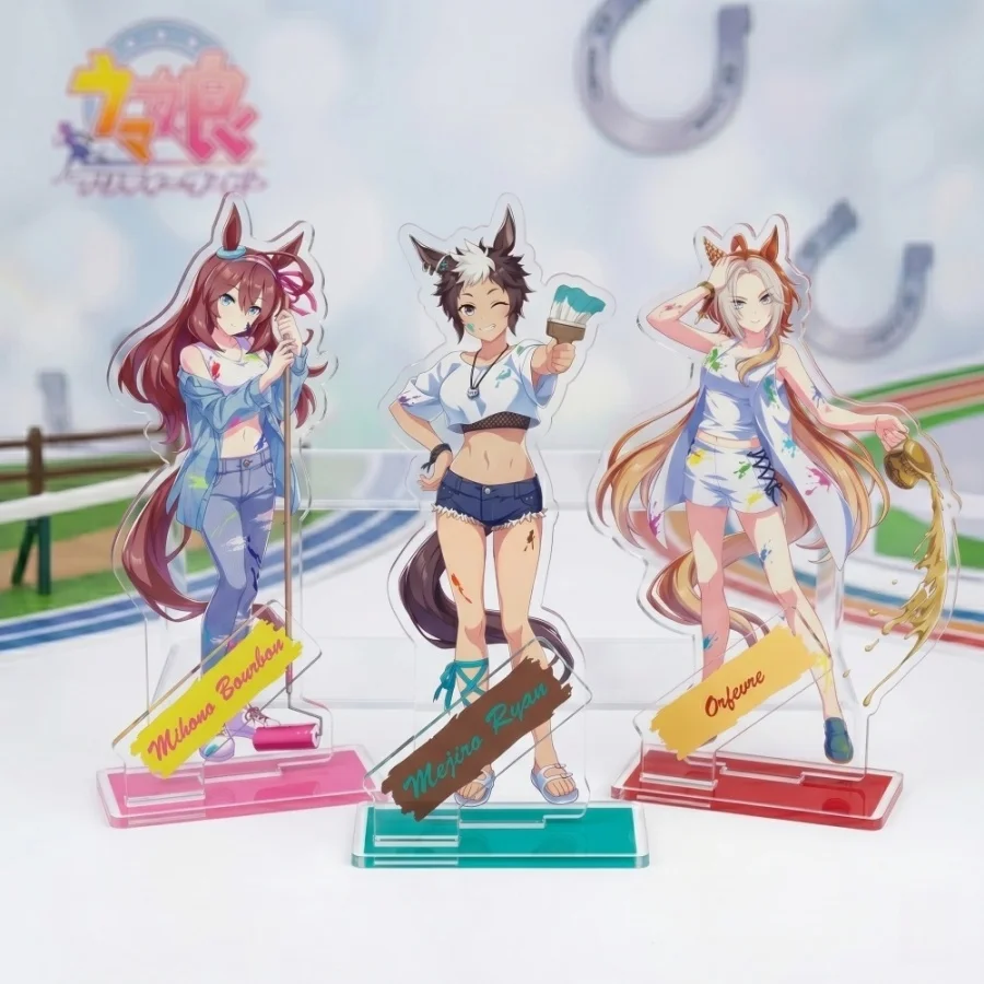 Acrylic Stand Uma Musume Pretty Derby Tokai Teio Special Week Keychain 15cm Double Sided Anime Desk Decor Collectible Fan Gift