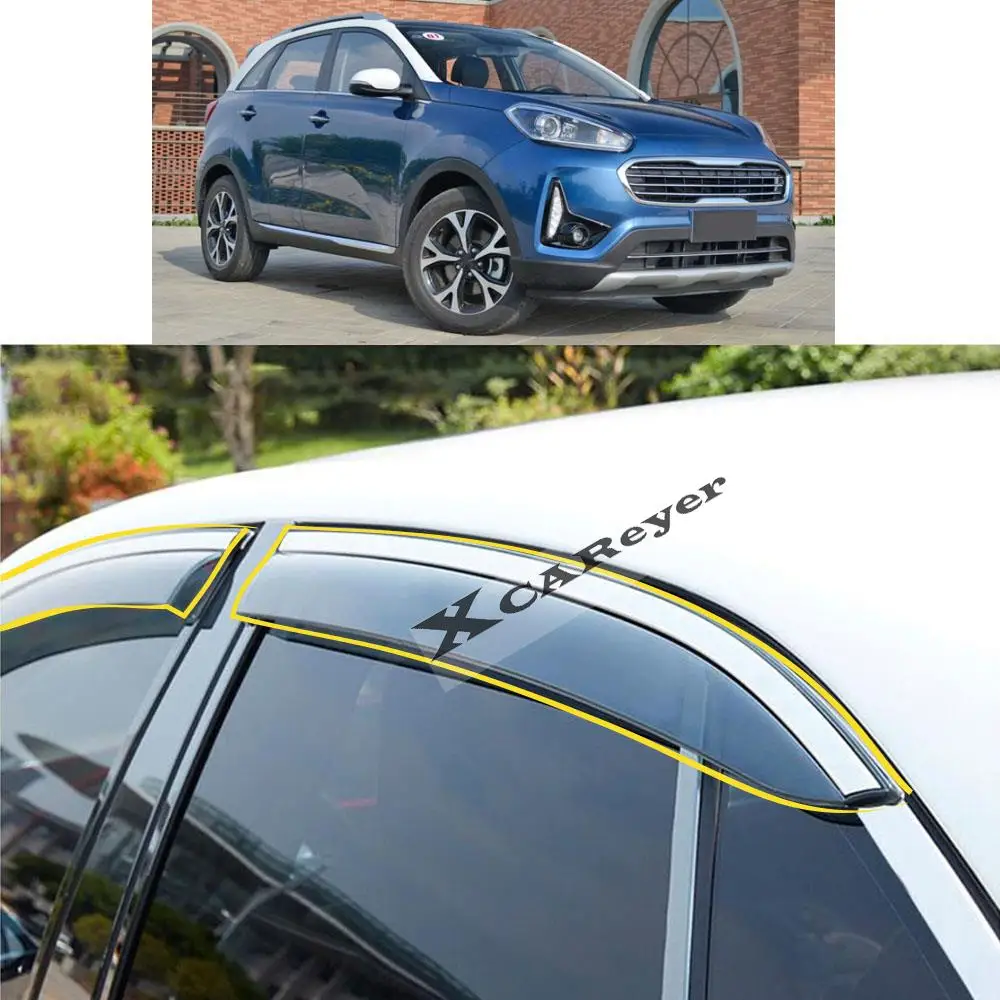 

For KIA KX3 2015 2016 2017 2018 2019 Car Body Styling Sticker Plastic Window Glass Wind Visor Rain/Sun Guard Vent Parts