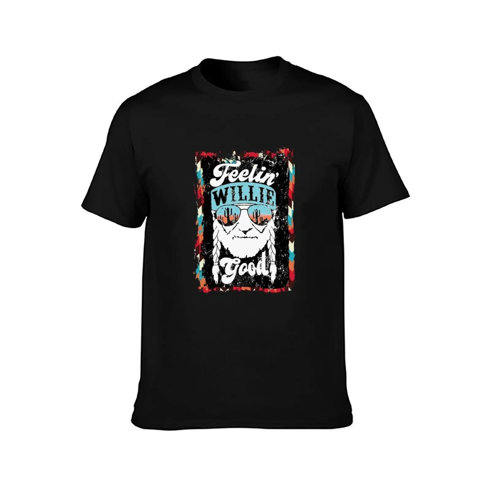 feeling wille good-willie nelson T-Shirt Soft Durable Cotton T-Shirt