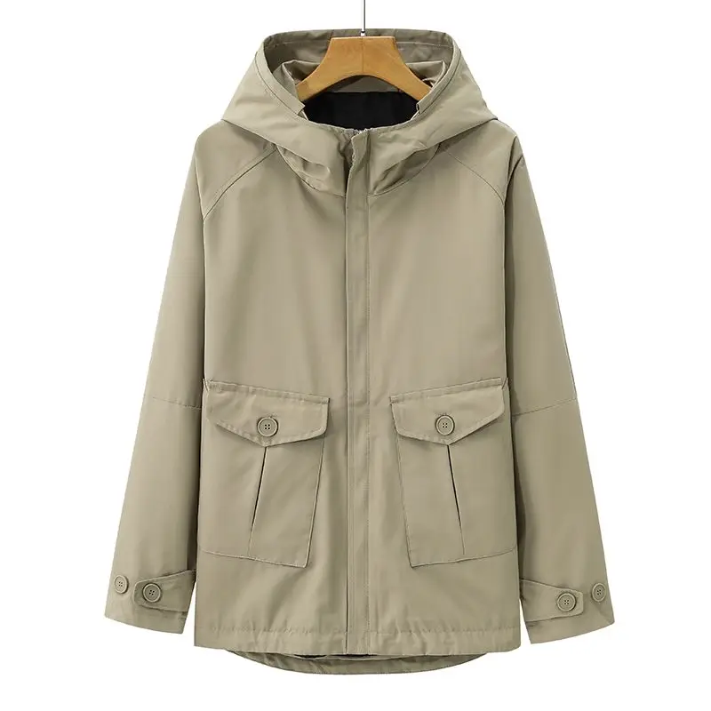 

Juspinice модная сращенная куртка в японском стиле для мужчин, осенняя повседневная свободная ветровка с капюшоном в стиле ретро, женская одежда