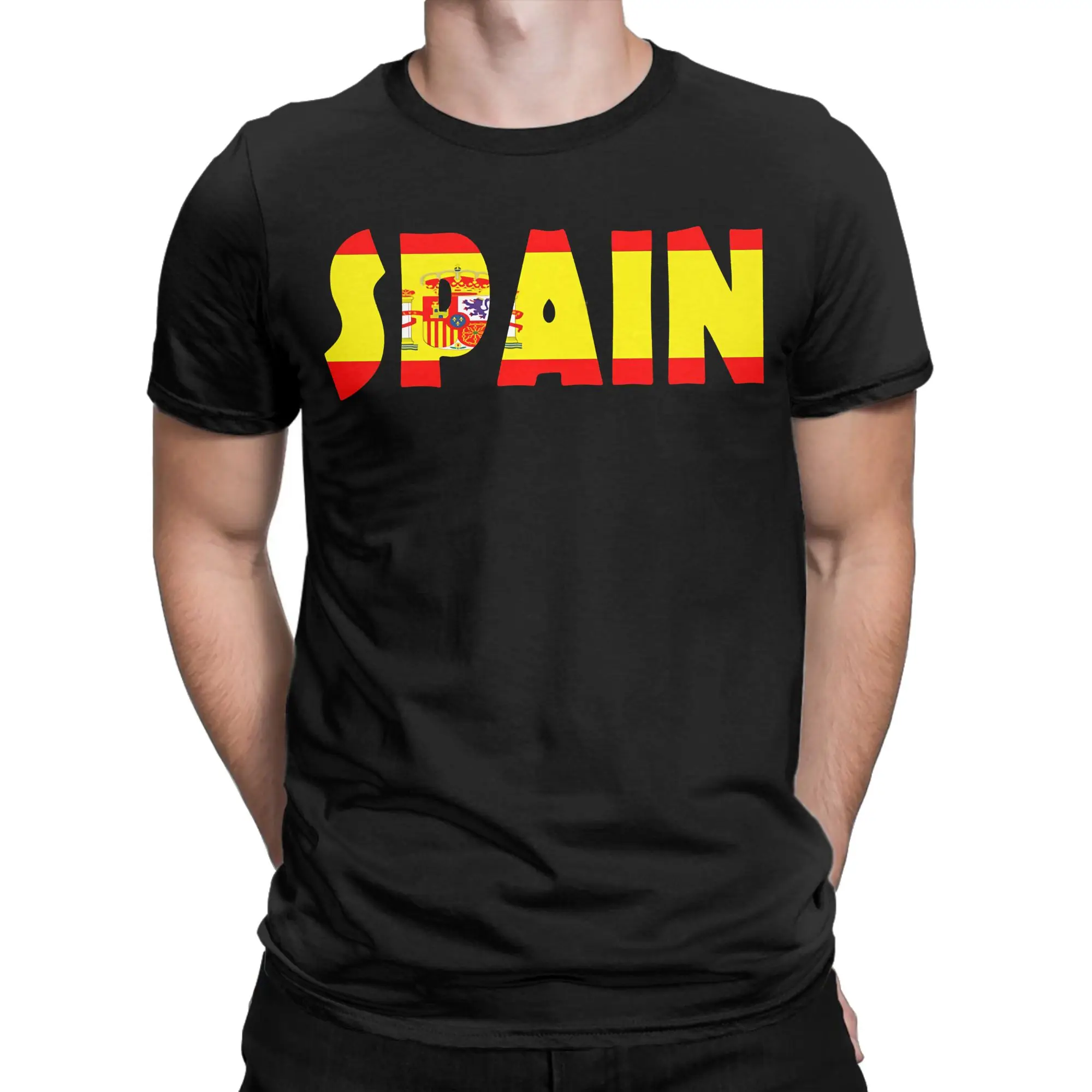 Men Women Spain T Shirt Make Spain Great Again Pure Cotton Clothing Amazing Short Sleeve Crew Neck Tee Shirt Adult T-Shirt