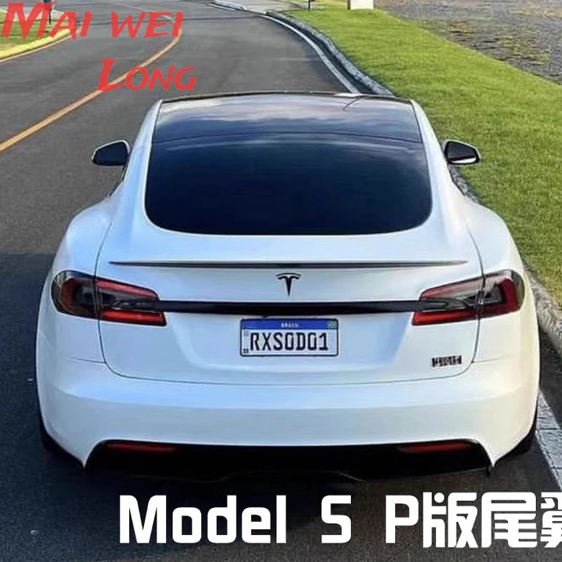 Per Tesla Model S 2012-2023 materiale ABS di alta qualità portellone auto primer colore spoiler posteriore modello s car trunk spoiler splitter