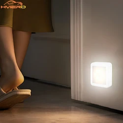 Motion Controlled Human Body Sensor LED Night Light Smart Battery Operated WC Bedside Lamp For Room Hallway Pathway Home Light