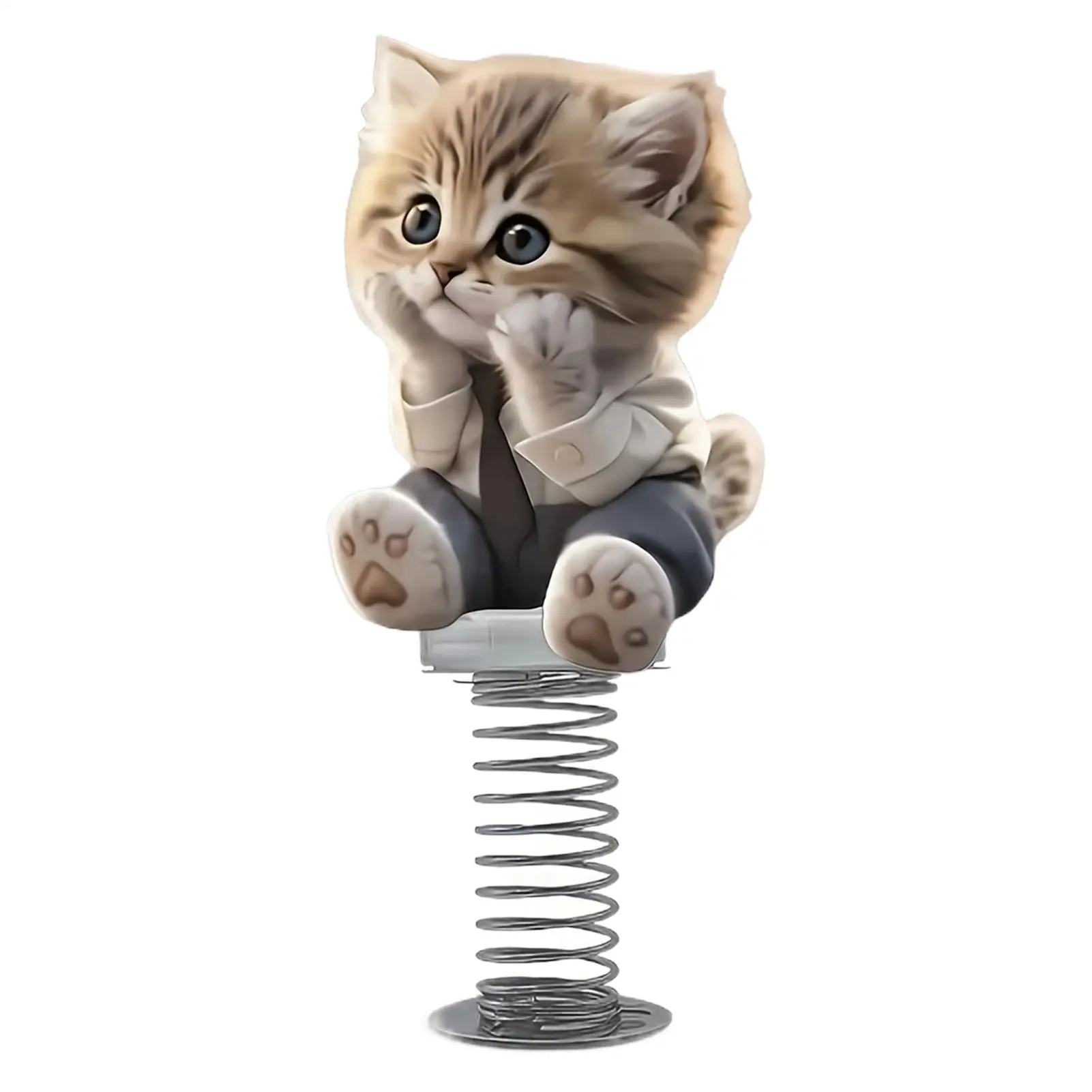 Dashboard Decorations Cute Cat Bobble Car Dashboard Toy 2D Decorative Interior Accessories Shake Head Dancing Toy Funny Cute for