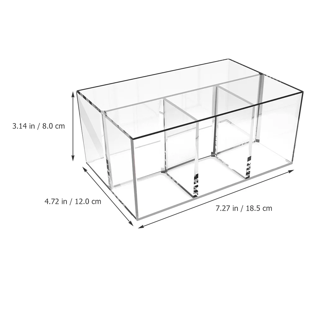 

Multi Compartments Clear Makeup Brush Holder Pen Organizer Stationery Container Compact Design Tidy Desktop Organizer
