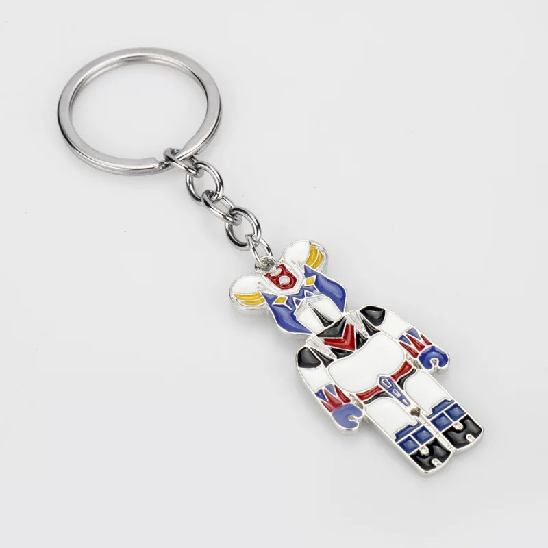 Anime Mazinger Z Metal Keychain UFO Robot Grendizer Logo Pendant Choker Car Keyring Men Boy Jewelry Gift