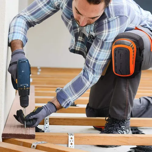 Imagen 2 del producto Protectores de rodilla de doble capa a prueba de golpes: acolchado híbrido de gel-EVA de 20 mm de espesor para moler/limpieza de hormigón