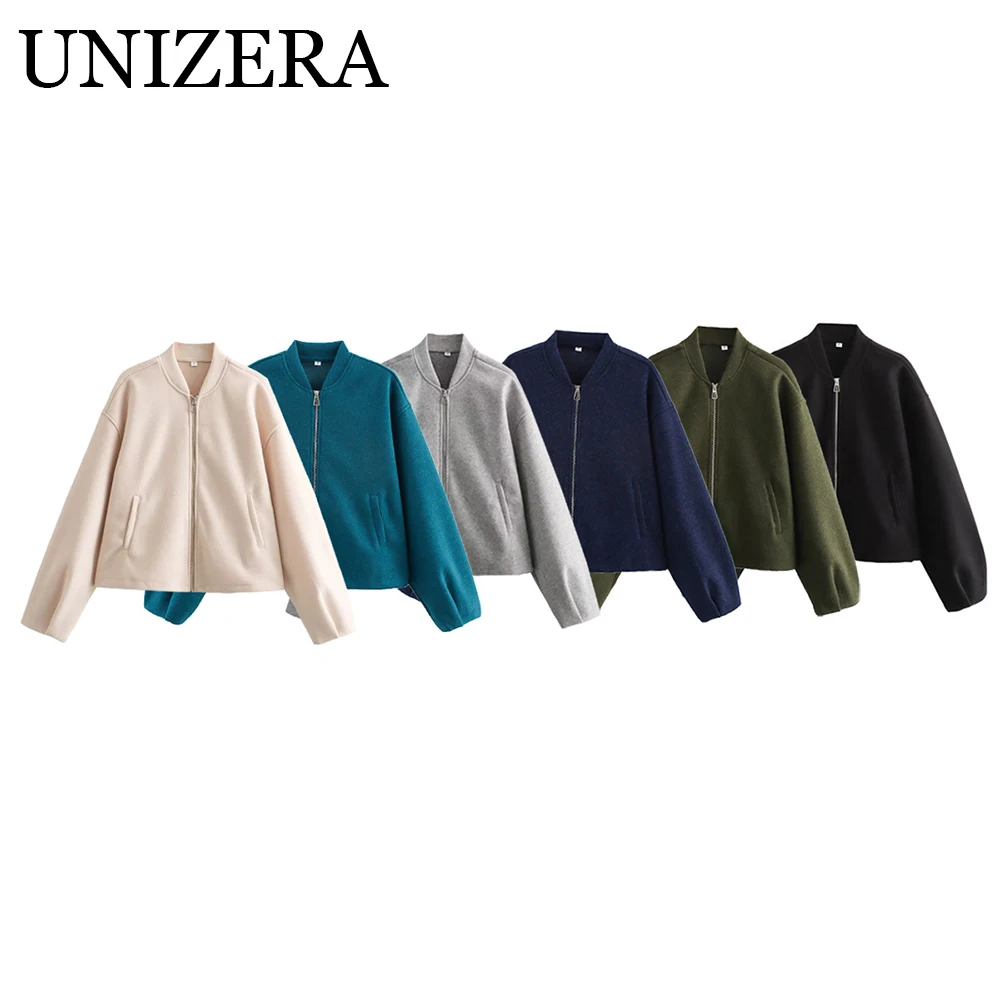 Herbst Neues Produkt Damen Stehkragen Langarm Weiche Schnalle Dekoration Pilot Kurze Jacke Mantel