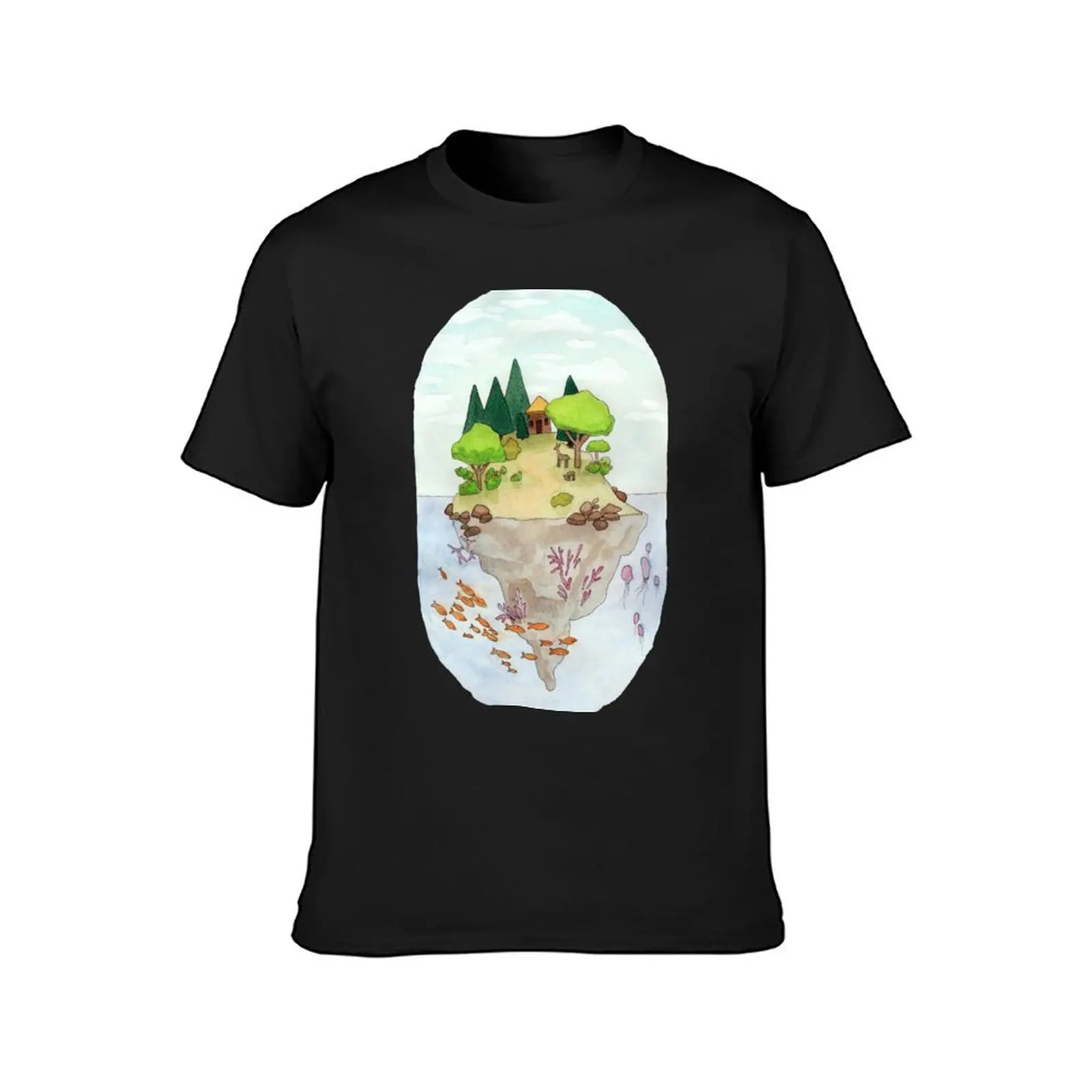 Island in a Globe - Spring Edition T-shirt summer clothes Short sleeve tee oversizeds plain t shirts men